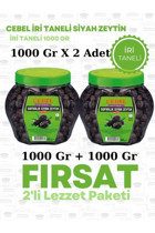 Cebel Tuzlu Siyah Zeytin Pet Kavanoz 2x1 kg