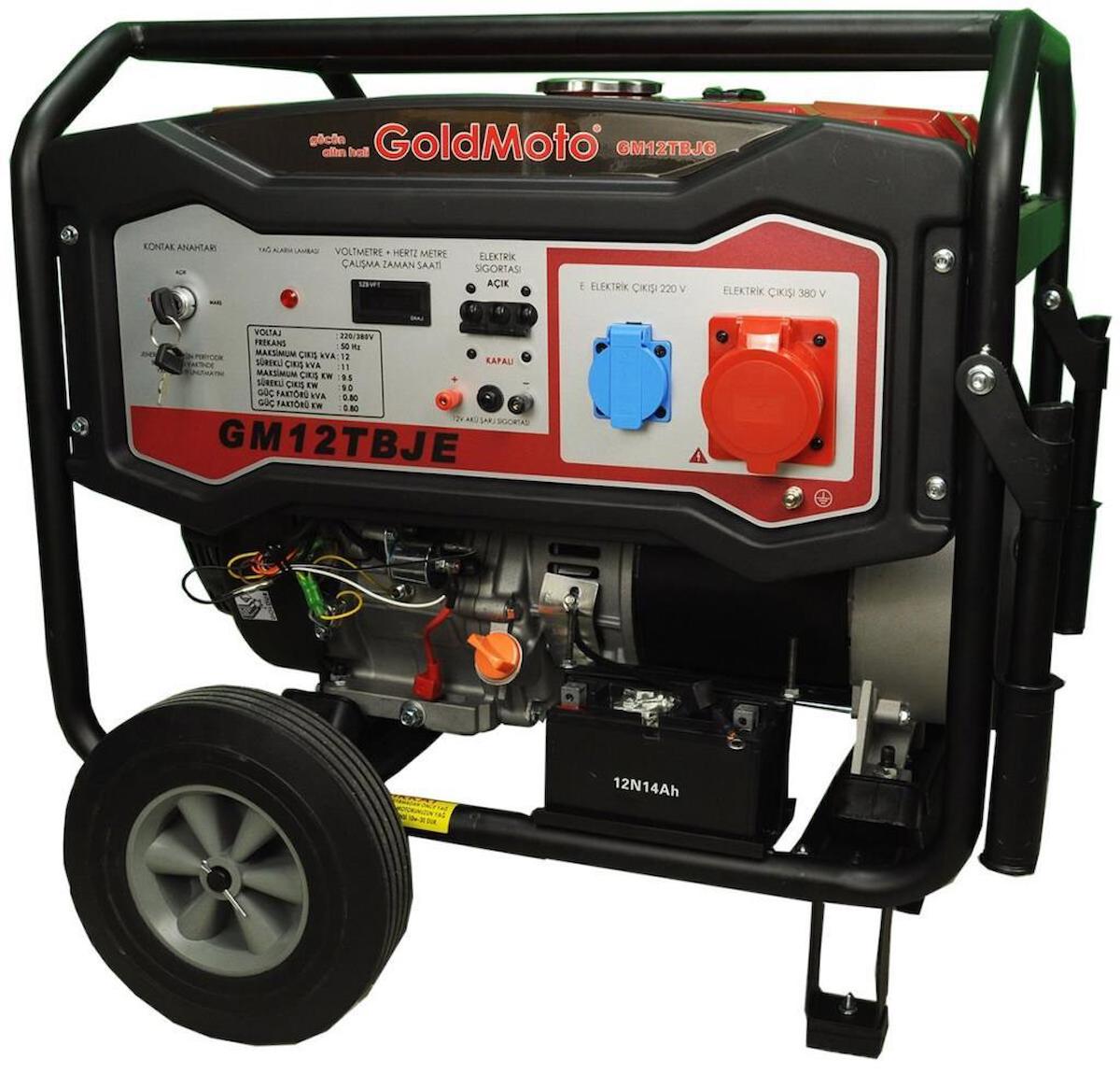 Goldmoto GM12BJ 12 kVA İpli - Marşlı Benzinli Jeneratör
