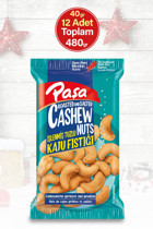 Paşa Kuruyemiş İşlenmiş Kavrulmuş Tuzlu Kaju 12x40 gr