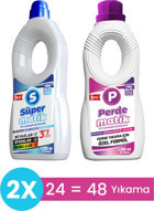 Süpermatik Tüm Renkler İçin 48 Yıkama Sıvı Deterjan 2x1.2lt