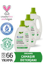 Ecos3 Organik Tüm Renkler İçin 66 Yıkama Sıvı Deterjan 3x750 ml