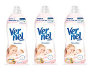 Vernel Sensitive Konsantre Gül 120 Yıkama Yumuşatıcı 3x960 ml