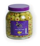 Olis Zeytinleri Tuzlu Salamura Biberli Yeşil Zeytin Kavanoz 1 kg