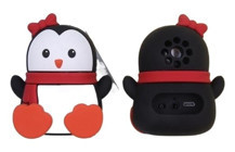 Kangrui-HB Karikatür Penguen 2 W Siyah Bluetooth Hoparlör
