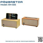 Powerstar Nostaljik XM-505 Radyolu Kahverengi Bluetooth Hoparlör