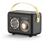 Ganbao Retro 5 W Radyolu Işıklı Siyah Bluetooth Hoparlör