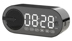 Humble Dijital Saat 3 W Radyolu Işıklı Siyah Bluetooth Hoparlör