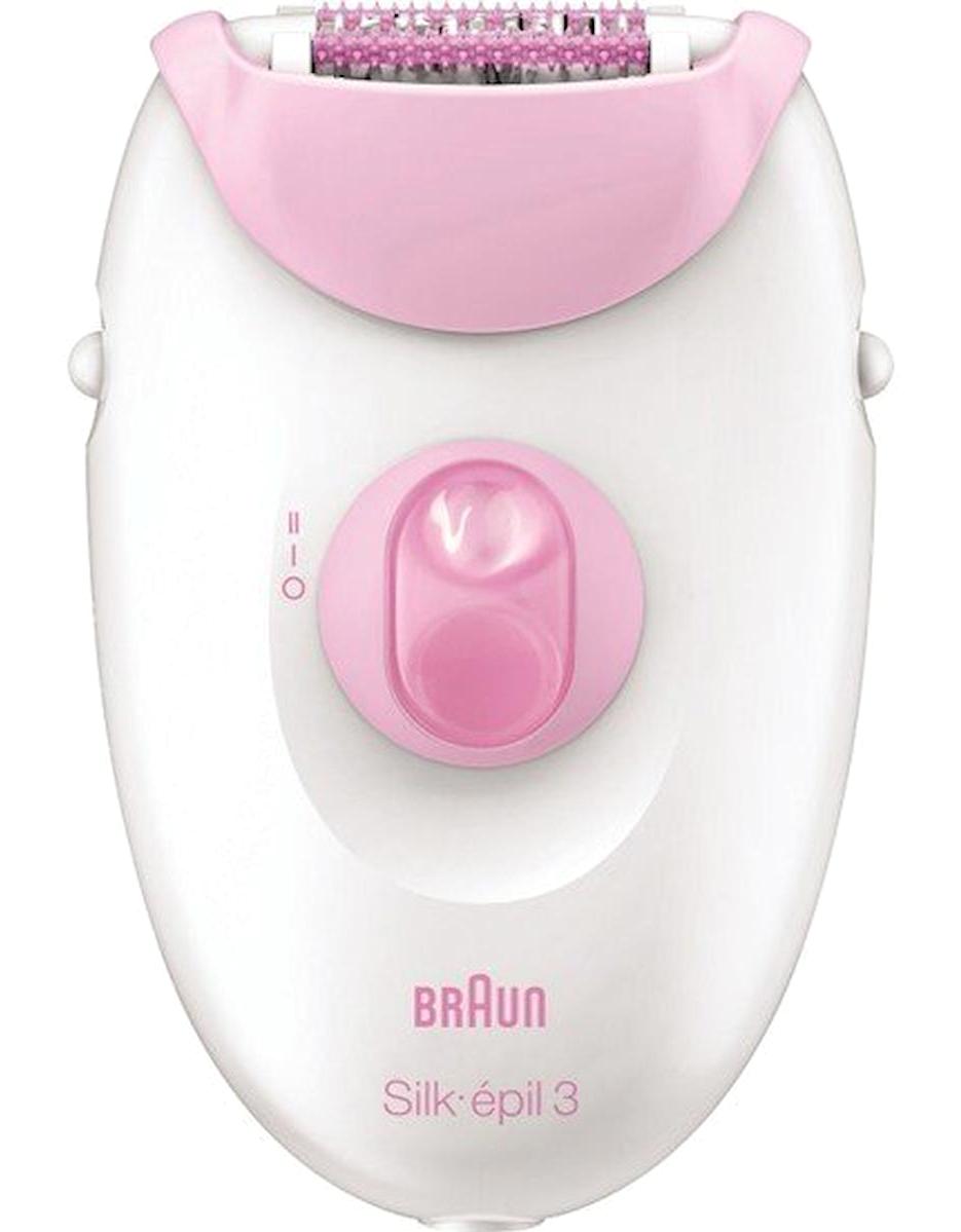 Braun Silk Epil Soft Perfection 3380 Bacak İçin 20 Cımbızlı 1 Başlıklı Kablolu Işıklı Kuru Epilasyon Aleti Pembe