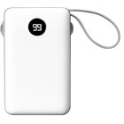 S-link P102 10000 mAh Hızlı Şarj Işıklı Dijital Göstergeli Type C-USB Çoklu Bağlantı Powerbank Beyaz