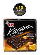 Eti Bademli-Portakallı Bitter Çikolata 60 gr 10'lu