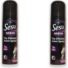 Sesu Tüm Ciltler İçin Tüm Vücut Erkek Tüy Dökücü Sprey 2x150 ml