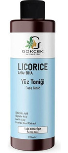 Gökçek Kozmetik Licorice Yağlı Ciltler İçin AHA/BHA Tonik 220 ml
