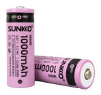 Sunkko IFR 18500 3.2 V 1000 mAh Li-ion Kalem Şarjlı Pil 2'li