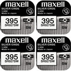 Maxell SR927SW 395 1.55 V 55 mAh Silver Oxide Düğme Pil 4'lü