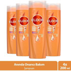 Elidor Onarıcı Onarıcı Yıpranmış Saçlar İçin Keratinli C Vitamini - Keratin Şampuan 4x200 ml