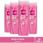 Elidor Superblend Güç ve Parlaklık Tüm Saçlar İçin E Vitamini - Makademya Yağı 2'si 1 Arada Şampuan 4x200 ml