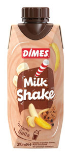 Dimes Milkshake Laktozlu Muzlu-Kurabiyeli İnek Süt 310 ml
