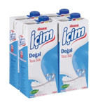 İçim Yarım Yağlı Laktozlu Sade İnek Süt 4x1 lt