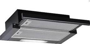 Hibsan 8062 Sürgülü Çift Motorlu Siyah Ankastre 60 cm Aspiratör