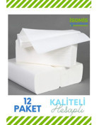 İsomis 2 Katlı 12'li Z Katlama Kağıt Havlu