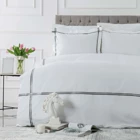 Karaca Home Valse Percale 4 Mevsim 200 x 220 cm Şeritli Desen Çarşaflı Çift Kişilik Nevresim Takımı Gri
