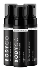 Bodyco Self Tanning Darker Coffee Base Vücut İçin Bronzlaştırıcı Köpük 3x150 ml