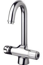 Newarc Teknotermostatık 500581 Spiralli Kuğu Çift Girişli Aç Kapa Eviye Bataryası Krom
