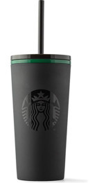 Starbucks 11116859 Plastik 0.35 lt Pipetli Bardak Termos Siyah