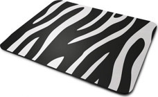 WuW Zebra Tasarım 22x18 cm S Mousepad Beyaz-Siyah