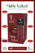 Pinky London Matte Velvet Dark Maroon 202 Kalıcı Likit Fırçalı Ruj