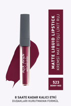 Alix Avien Berry Red 523 Mat Likit Fırçalı Ruj