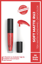 Cocosh She Soft Nude Ruby 06 Kalıcı Mat Likit Fırçalı Ruj