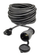 Topart 01571 3500 W Kalın Topraklı 1'li 30 m Uzatma Kablosu Siyah