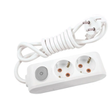 Viko Multi Let 3500 W Kalın Topraklı Anahtarlı 2'li 2 m Uzatma Kablosu Beyaz