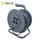 Troy 24030 3500 W Kalın Akım Korumalı 4'lü 30 m Makaralı Uzatma Kablosu Siyah