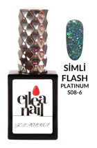 Ellea Nail 6 Yeşil Kalıcı Simli Oje
