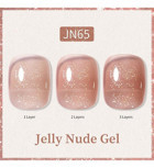 Born Pretty JN65 Nude Kalıcı Simli Jelly Oje