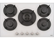 Franke Maris Free FHMF755 4G DC C Doğalgazlı Cam 5 Gözlü Wok Gözlü Beyaz Set Üstü Ocak