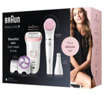 Braun Silk Epil 9 9975 Yüz Genital Bölge Tüm Vücut İçin 5 Başlıklı Hem Kablolu Hem Kablosuz Sessiz Islak Kuru Epilasyon Aleti Beyaz