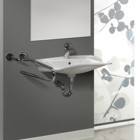 Turkuaz Seramik Cerastyle Bedensel Engelli Klasik Tekli 60 cm Seramik Tezgah Üstü Dikdörtgen Lavabo Beyaz