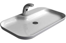 Rotenberg Stela Vintage Tekli 40 cm Seramik Çanak Çanak Lavabo Gümüş
