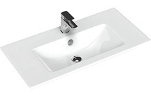Sanovit Practico Klasik Tekli 80 cm Seramik Tezgah Üstü Dikdörtgen Lavabo Beyaz