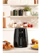 Karaca Smart Cook Airfryer 2.2 lt Kapasiteli Yağsız Siyah Sıcak Hava Fritözü