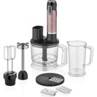 NG Home Retro Plus Multi 800 ml Plastik Turbolu Çift Bıçaklı 4'lü Büyük Blender Seti Rose Gold