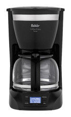 Fakir Coffee Enjoy Timer Zaman Ayarlı Paslanmaz Çelik Filtreli Karaf 1.25 lt Hazne Kapasiteli 10 Fincan 800 W Siyah Filtre Kahve Makinesi