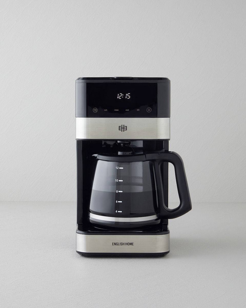 English Home FKM 6010 Zaman Ayarlı Plastik Filtreli Cam 1.8 lt Hazne Kapasiteli 12 Fincan 1000 W Siyah Filtre Kahve Makinesi
