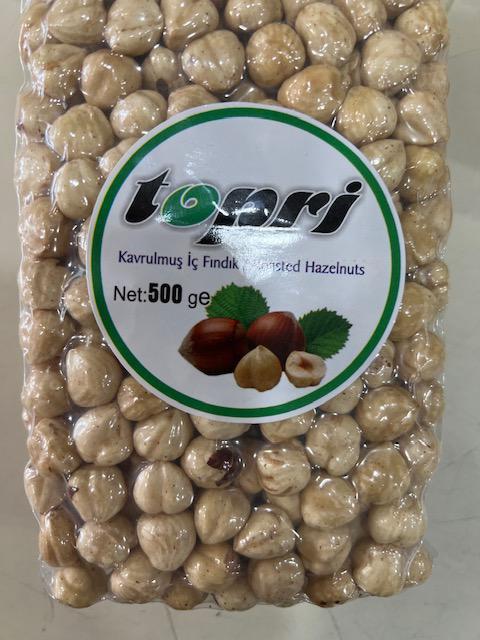 Topri Çifte Kavrulmuş Tuzsuz Tane İçi Fındık 500 gr