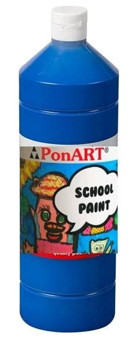 Ponart School Paint Koyu Mavi 1 lt Guaj Boya