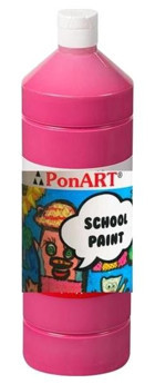 Ponart School Paint Pembe 1 lt Guaj Boya