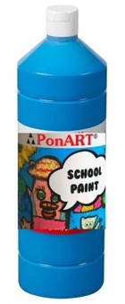 Ponart School Paint Mavi 1 lt Guaj Boya